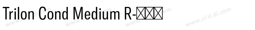 Trilon Cond Medium R字体转换